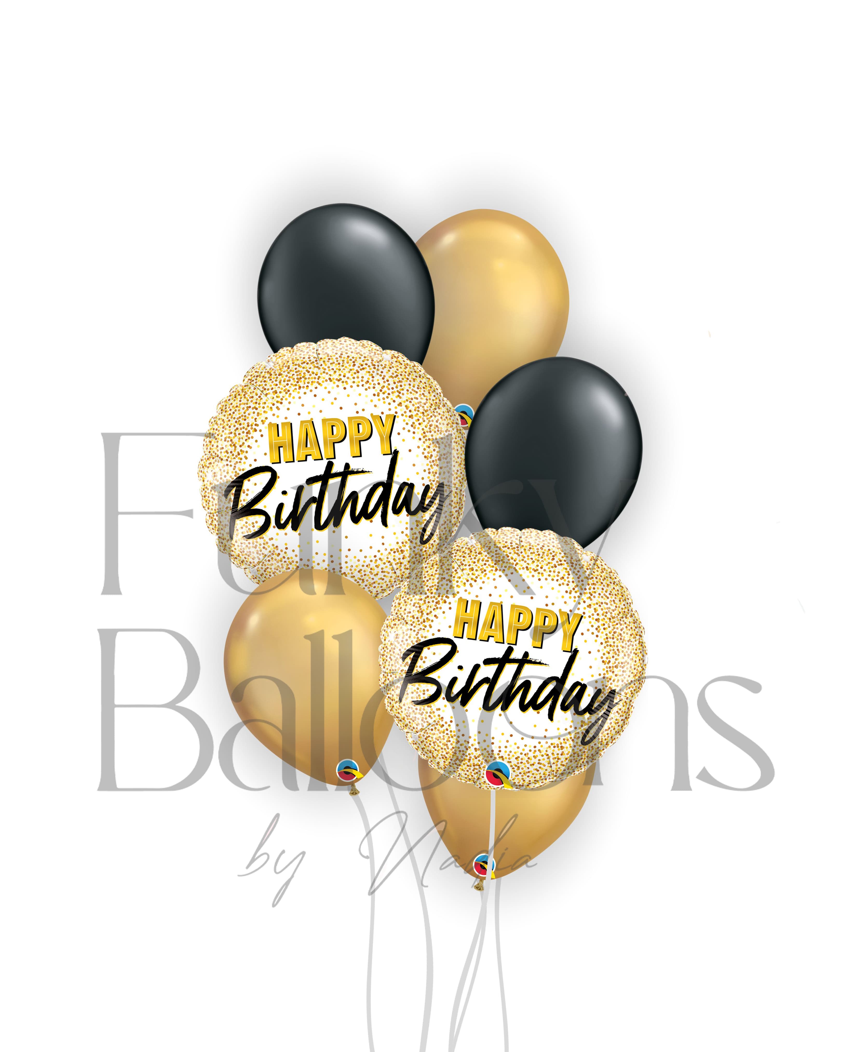 Black & Gold Birthday Set