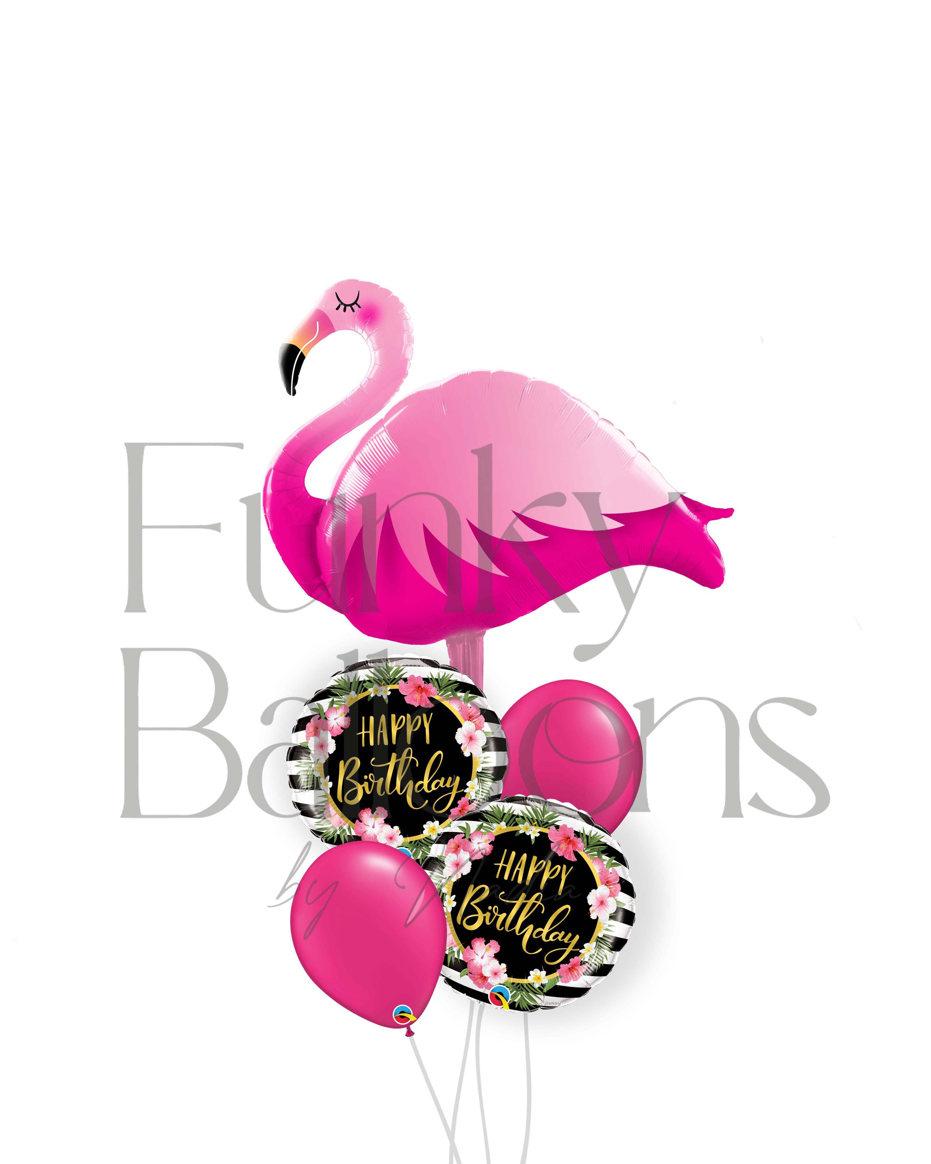 Tropical Flamingo Happy Birthday Set