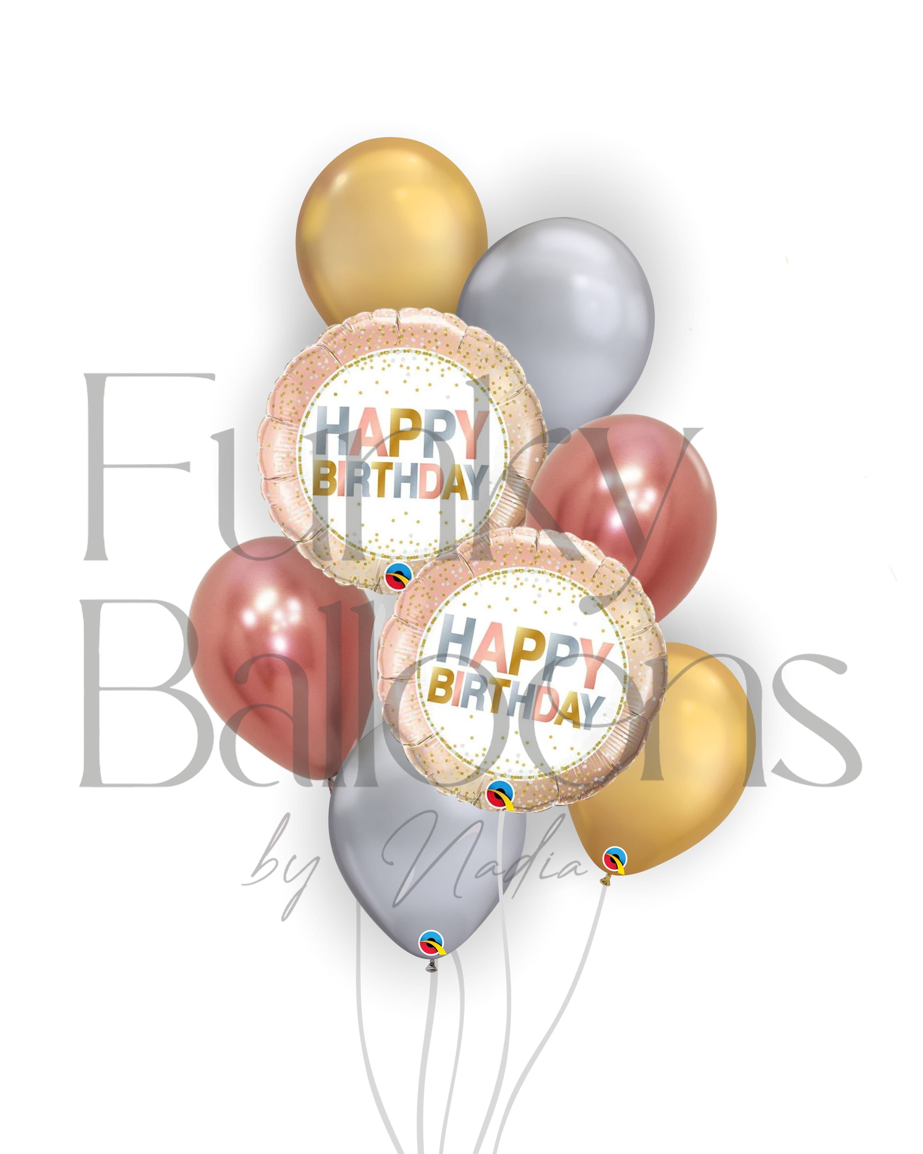 Metallic  Happy Birthday Set