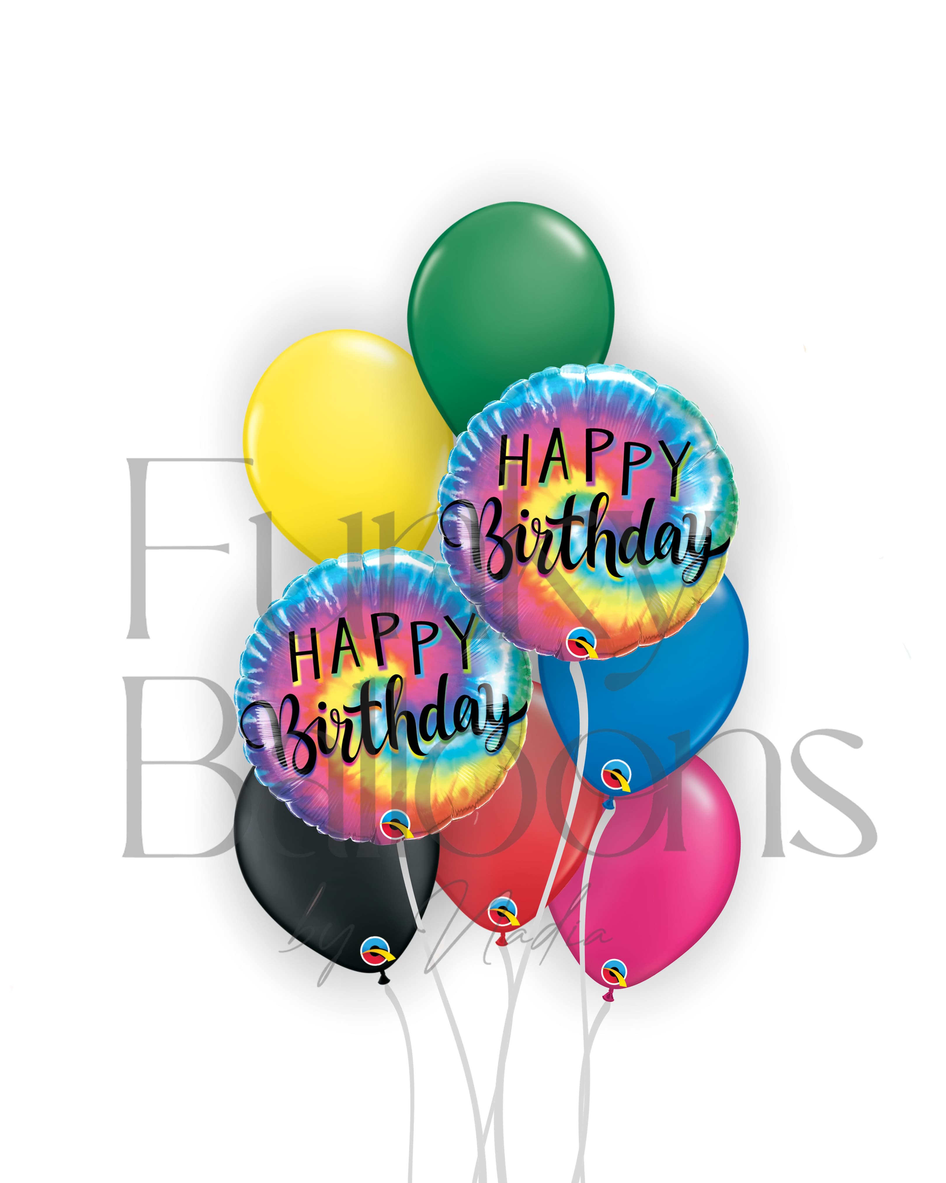 Happy Birthday - Colorful & Metallic Balloons