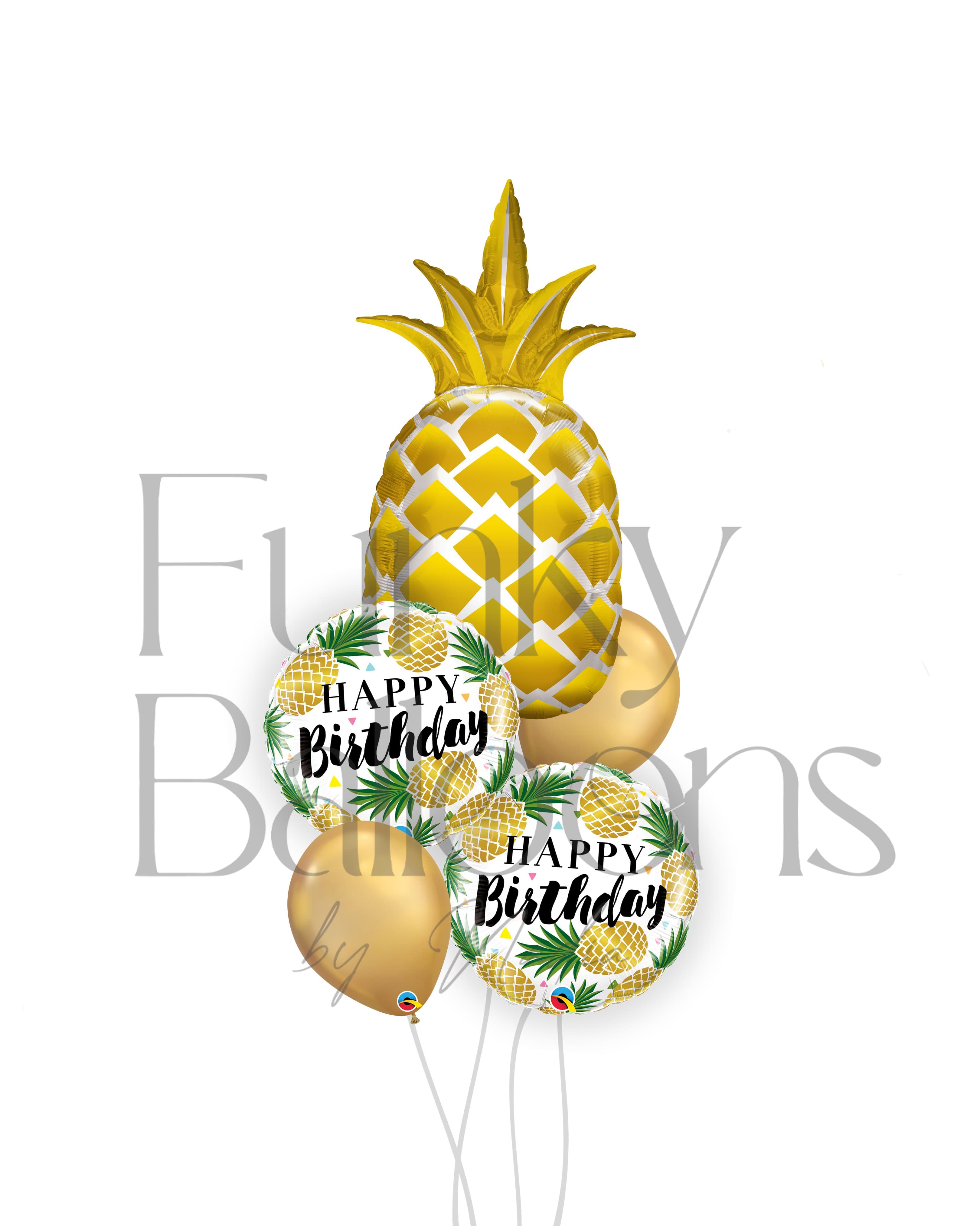 Golden  Tropical  Happy Birthday Set